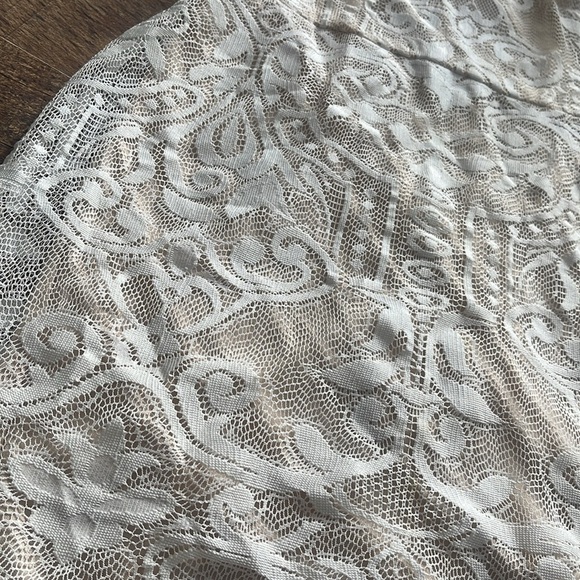 Charlotte Russe Lace V Neck Eyelet Mini Dress - Picture 2 of 8